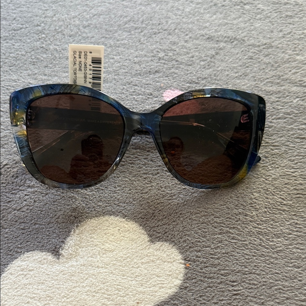 Diff Stylish Blue Sunglasses glaciar tortoise